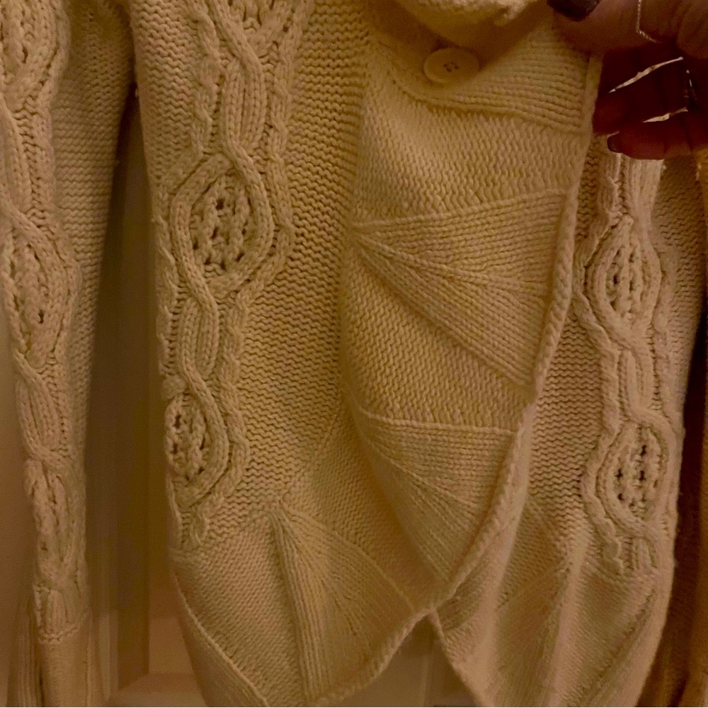 Boston Proper Sweaters | Lambswool Cardigan Cableknit - Picture 4 of 5